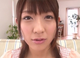 Horny Japanese chick Miyabi Sayaka in Amazing blowjob, facial JAV coupling